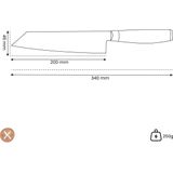 Yaxell Ran Kiritsuke 20 cm - 69 Lagen Damaststaal - VG10 Staal - 61 HRC - Canvas-Micarta Heft