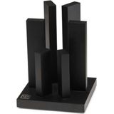 Yaxell - Tower - Messenblok - Magnetisch - Zwart Gelakt Beukenhout