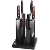 Yaxell - Tower - Messenblok - Magnetisch - Zwart Gelakt Beukenhout