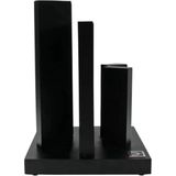 Yaxell - Tower - Messenblok - Magnetisch - Zwart Gelakt Beukenhout