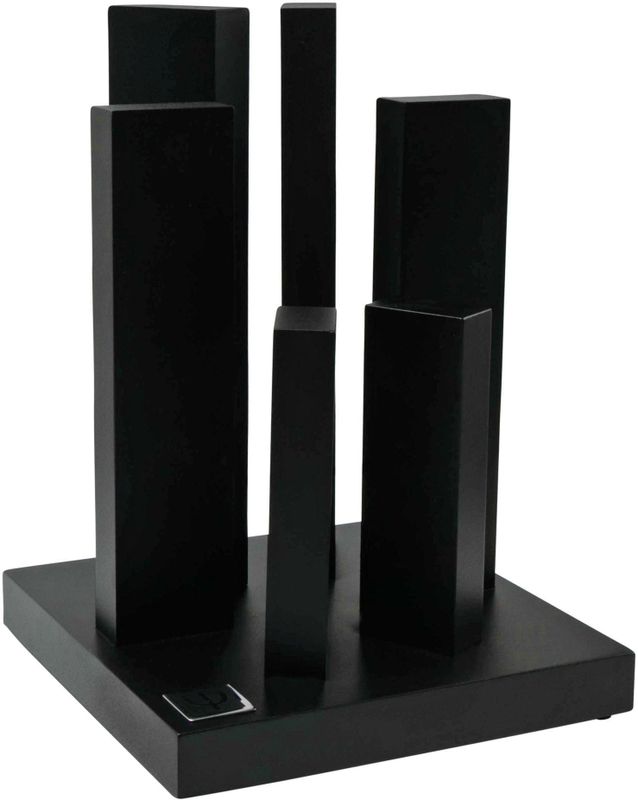 Yaxell - Tower - Messenblok - Magnetisch - Zwart Gelakt Beukenhout