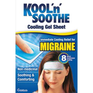 Kool'n'Soothe - Cooling Gel Sheets - Gel Pleisters - 4 Stuks - Directe Verlichting en Verkoeling bij Migraine en Zware Hoofdpijn