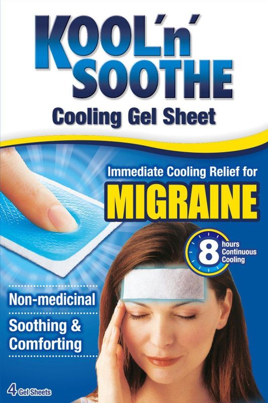 Kool'n'Soothe - Cooling Gel Sheets - Gel Pleisters - 4 Stuks - Directe Verlichting en Verkoeling bij Migraine en Zware Hoofdpijn