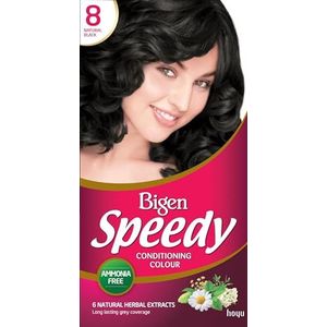 Bigen Speedy Conditioning Colour | Bedekt grijs haar in 10 min | Zonder ammoniak | Met natuurlijke kruidenextracten - Natuurlijk Zwart. 8