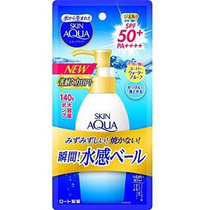 Rohto Mentholatum  - Skin Aqua Sunscreen Super Moisture Gel Pump SPF50+ PA++++ - 140g - White
