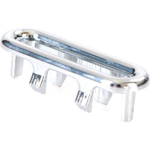 Wasbak Overloop - Overloop Rozet - Afvoerplug - Ring - Badkamer - Chroom - Zilver - Ovaal - 1 Stuk