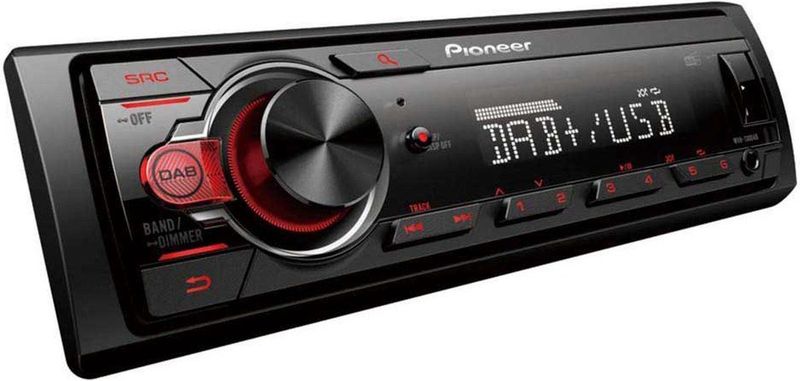 Pioneer MVH-130DABAN, Schwarz, Rot, 1 DIN, 200 W, 4.0 Kanäle, 50 W, 4 Ohm