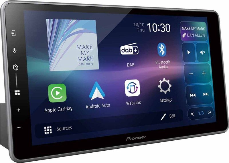 Pioneer SPH-DA97DAB | 9” Draadloze Apple CarPlay & Android Auto Autoradio met DAB+ en Bluetooth