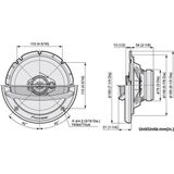 Pioneer - TS-A2013i - Inbouwspeakers - Zwart - Polypropyleen