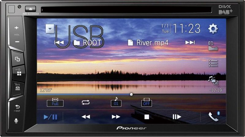 Pioneer - AVH-A3200DAB - 2-DIN Multimediaspeler - Zwart - USB - Bluetooth