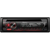 Pioneer DEH-S320BT Autoradio Enkel din Rood-CD Tuner-USB-Bluetooth - 4 x 50 W