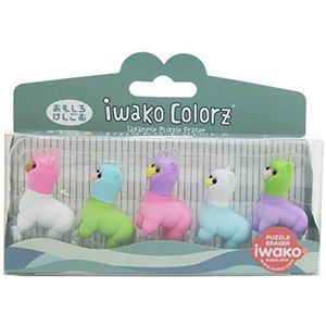 BC Mini Iwako Japanse puzzelset - Colorz Collection 5 Llama's