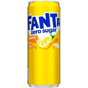 Frisdrank fanta lemon zero blik 330ml - 24 stuks