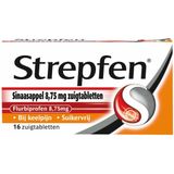 Strepfen Sinaasappel Suikervrij - 1 x 16 zuigtabletten