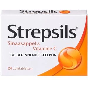 Strepsils Sinaasappel en Vit C 24tab