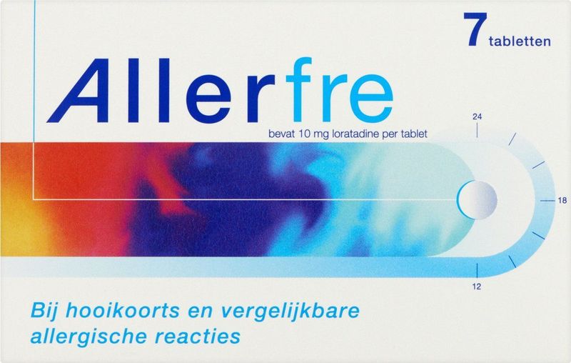 Allerfre 10mg Loratadine - Hooikoorts tabletten - 7 tabletten