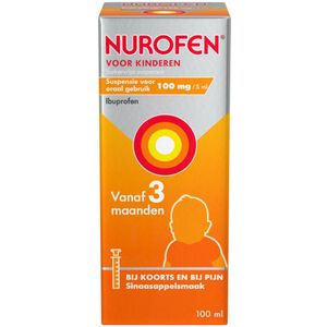 Nurofen Suspensie Voor Kinderen Suikervrij 100mg/5ml - 1 x 100 ml