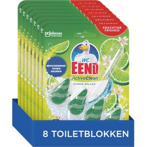 8x WC Eend Toiletblok Active Clean Citrus 38 gr