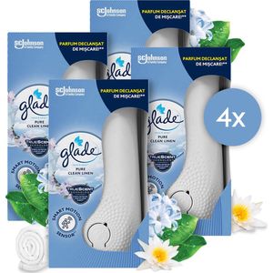 4x Glade Sense & Spray Houder Pure Clean Linen 18 ml