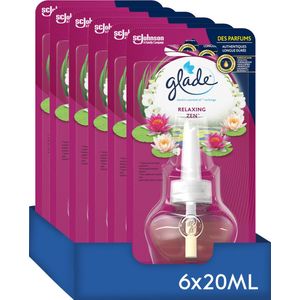 Glade Electric Scented Oil - Relaxing Zen navullingen - Elektrische Luchtverfrisser - 6 x 20ML