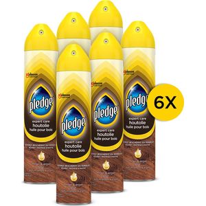 Pledge - Expert Care Wood Polish Spray - Houtglans Spray - 6 x 250ML