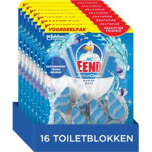 8x WC Eend Toiletblok Active Clean Duopack Marine 2 stuks