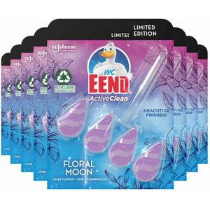 8x WC Eend Toiletblok Active Clean Floral Moon