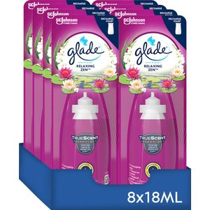 Glade Sense & Spray Relaxing Zen navullingen - Luchtverfrissers - 8 x 18ML