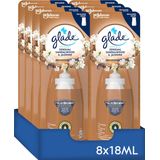 8x Glade Sense & Spray Sensual Sandalwood & Jasmine 18 ml