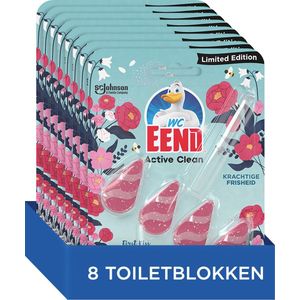 WC Eend - Toiletblok - Active Clean - First Kiss Flowers - 8 x 38,6 gr
