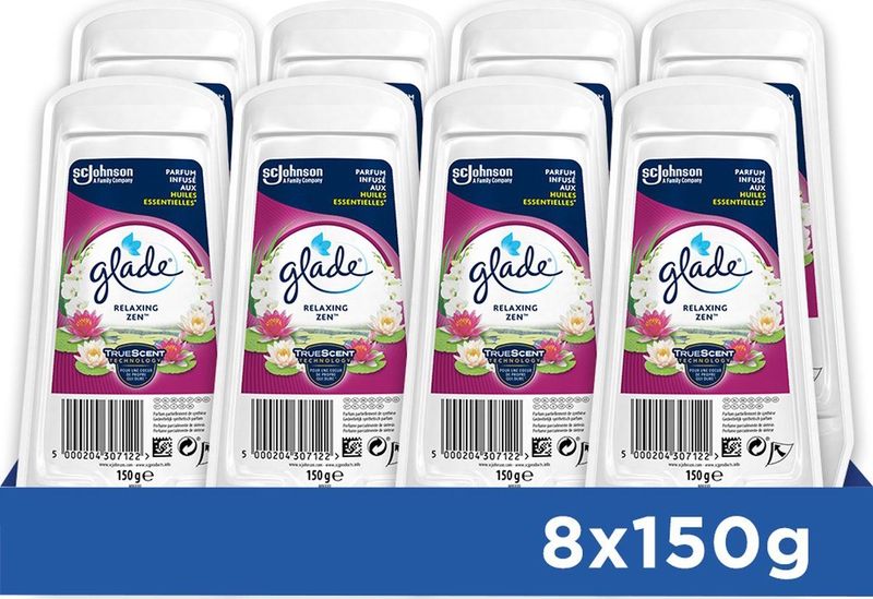 Glade Luchtverfrisser Gel Relaxing Zen - 8 x 150G