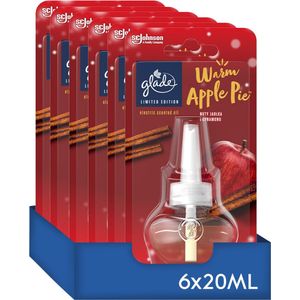 Glade Electric Scented Oil - Limited Edition - Warm Apple Pie navullingen - Elektrische Luchtverfrisser - 6 x 20ML