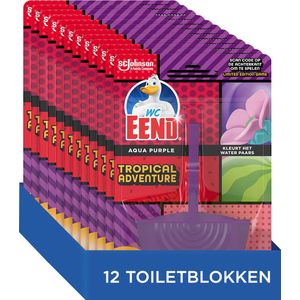 WC Eend - Toiletblok - Aqua Purple - Tropical Adventure - Limited Edition - 12 x 36 gr