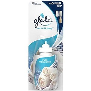 Glade (Brise) Sense & Spray Navulling (voor Glade luchtverfrisser-apparaat), Pure Clean Linnen (katoen) set van 2 (2 x 18 ml)