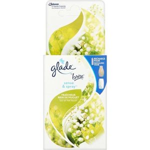 Glade by Brise, spray, luchtverfrisser met bewegingsmelder, frisse en kamergeur in huis, navulverpakking (18 ml), geur rode vruchten, Sense & Spray, navulling, Fraîcheur Brin de Muguet