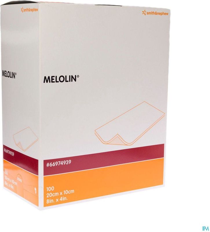 Melolin - Wondkompres - 20x10cm - 100 Stuks - Viscose/Polyester