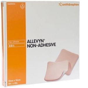 Allevyn - Non Adhesive - Gaaskompres - 10cm x 10cm - 3 Stuks - Hydrofiel Polyurethaanverband