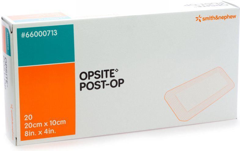 Smith & Nephew - OPSITE Post-OP Eilandpleister - 20 x 10 cm - Verpakking van 20 Stuks