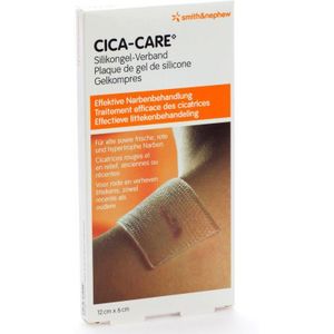 Cica-care siliconeverband 6cmx12cm Silicoon pleister 1 stuks