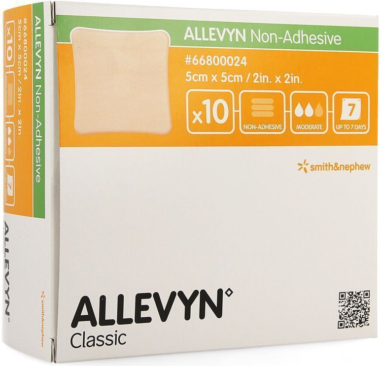 Allevyn - Non-adhesive - 5cm x 5cm - 10 Stuks - Hydrofiel Polyurethaanverband
