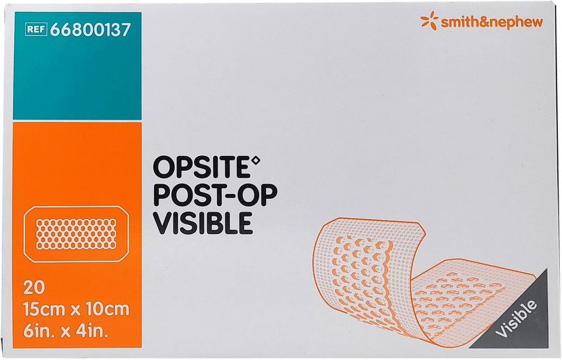 OPSITE Post-OP Visible - Eilandpleister - Transparant - 15 x 10 cm - 20 Stuks