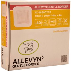 Allevyn - Gentle Border - Schuimverband - 10 x 10 cm - 10 Stuks