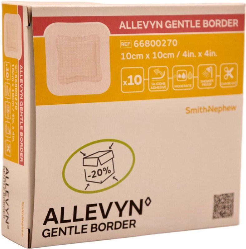 Allevyn - Gentle Border - Schuimverband - 10 x 10 cm - 10 Stuks