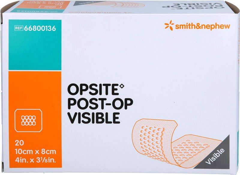 OPSITE Post-OP Visible - Pleister - Transparant - 8 x 10 cm - 20 Stuks