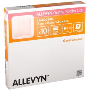 Allevyn Gentle Border Lite - Schuimverband - 15 x 15 cm - 10 stuks