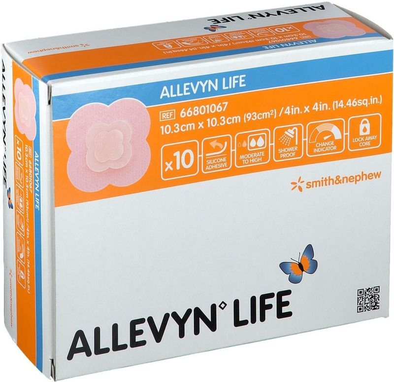 Allevyn - Life - Schuimverband Steriel - 10 Stuks - Hydrocellulaire Foamlaag