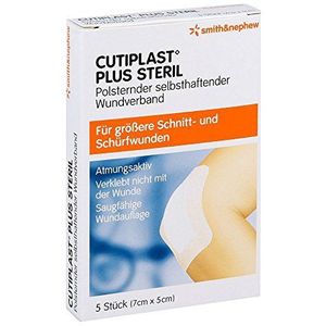 CUTIPLAST - Plus - Steriele Wondverbanden - 7 cm x 5 cm - 5 stuks