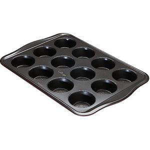 PRESTIGE Nieuwe Disney Bake met Mickey Mouse Muffin Trays voor het bakken van 12 kopjes - Non Stick Muffin Tin, Carbon Steel Bakvormen, Rood & Zwart