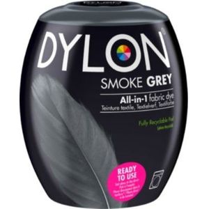 DYLON Smoke Grey All-in-1 textielverf (350 g), stofkleur voor het kleuren en opfrissen in de wasmachine, voor frisse en intensieve kleuren