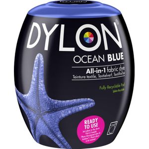 DYLON Ocean Blue All-in-1 textielverf (350 g), stofkleur om in te kleuren en op te frissen in de wasmachine, voor frisse en intense kleuren